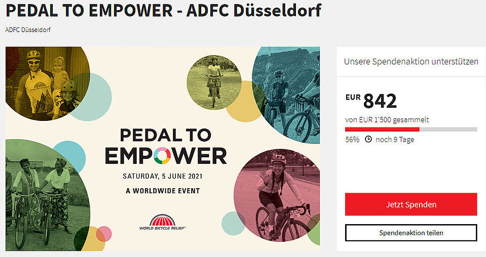 ADFC FahrradTag 2021 Wir sammeln Geld für Fahrräder